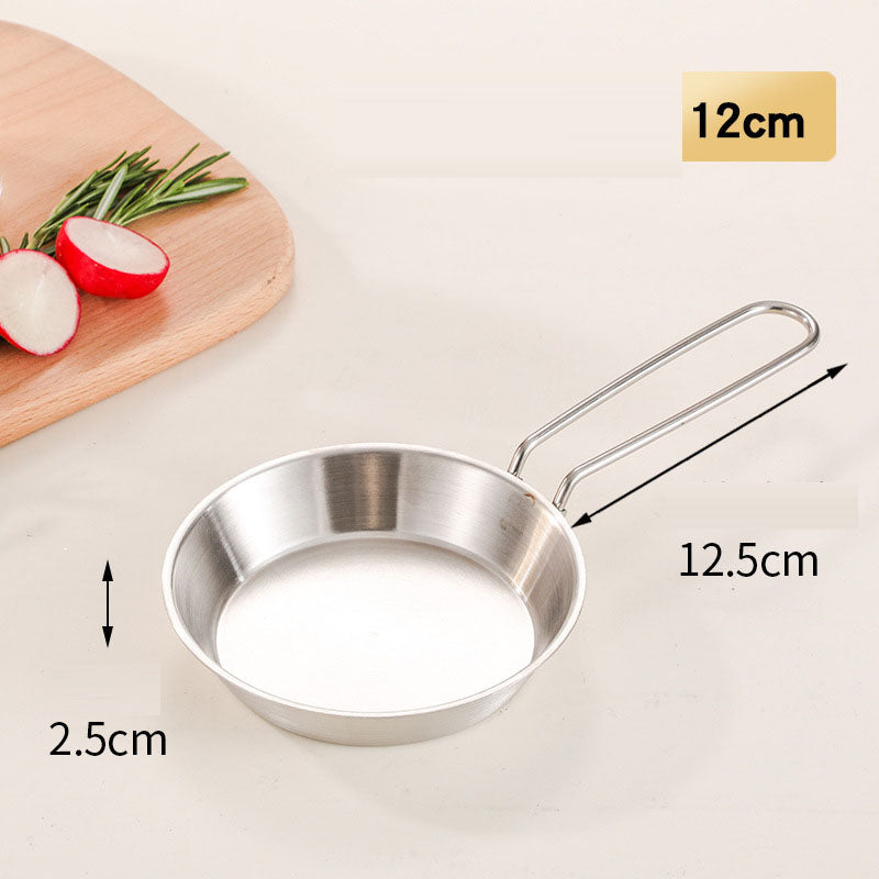 stainless steel  flat bottomed frying pan