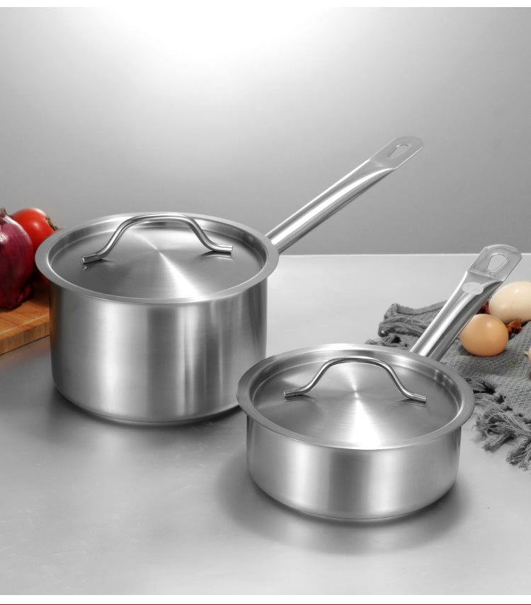 Stainless steel single handle sauce pot