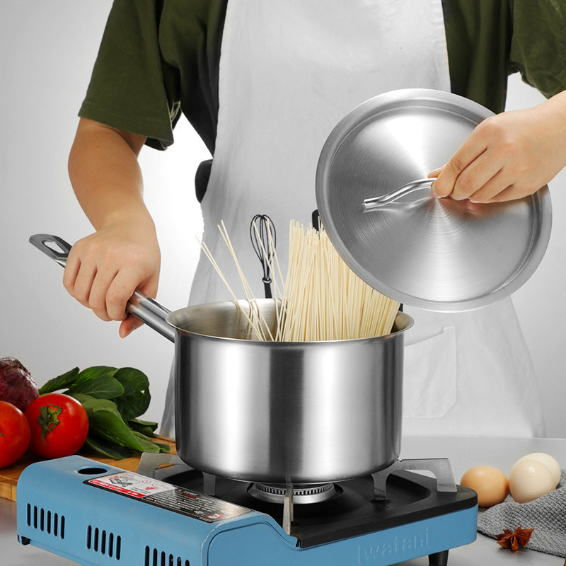 Stainless steel single handle sauce pot