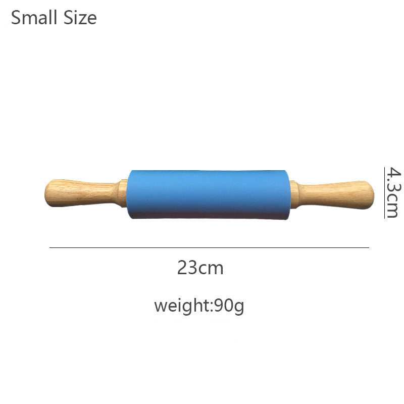 Wooden Handle Silicone Rolling Pin