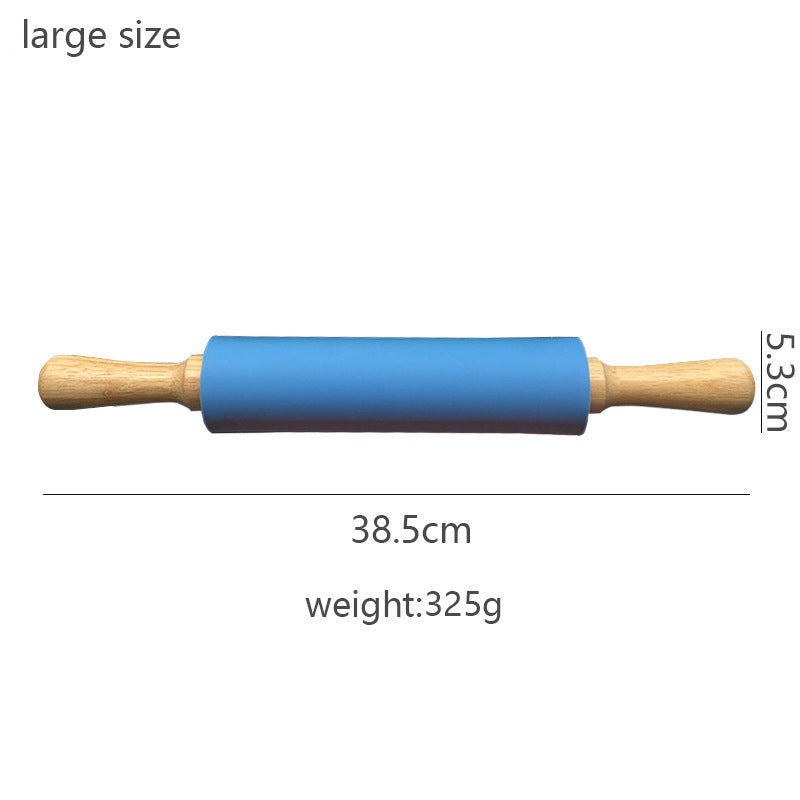 Wooden Handle Silicone Rolling Pin