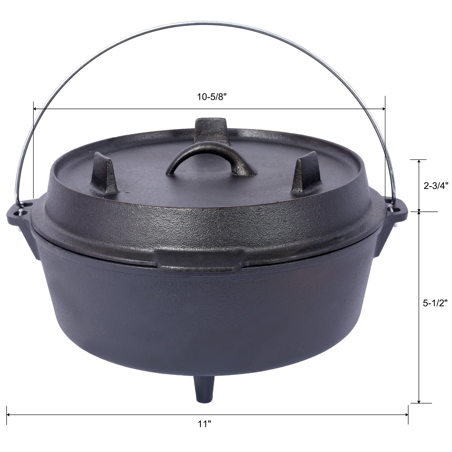 Cast iron Dutch oven with lid