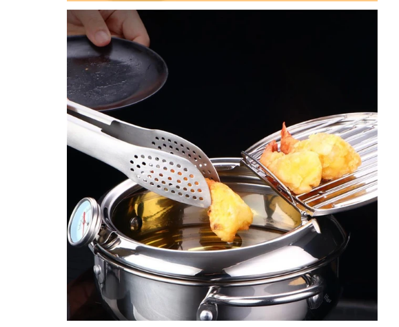 Household stainless steel tempura fryer