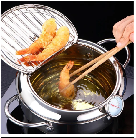 Household stainless steel tempura fryer