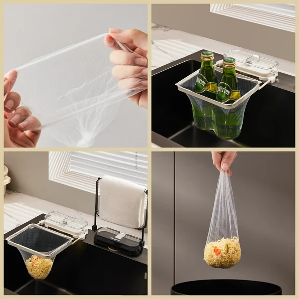 Hanging Mesh Foldable Sink Strainer Rack