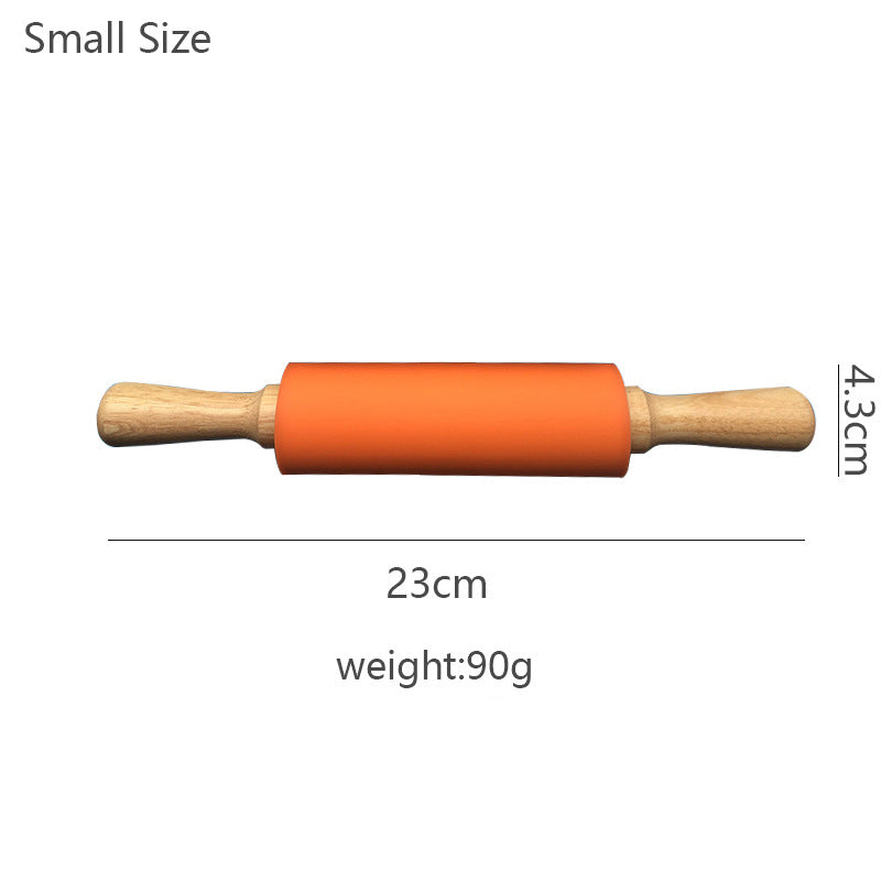 Wooden Handle Silicone Rolling Pin