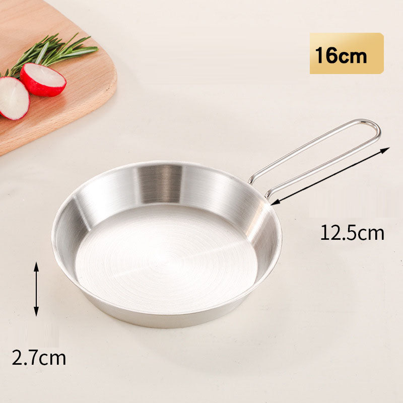 stainless steel  flat bottomed frying pan