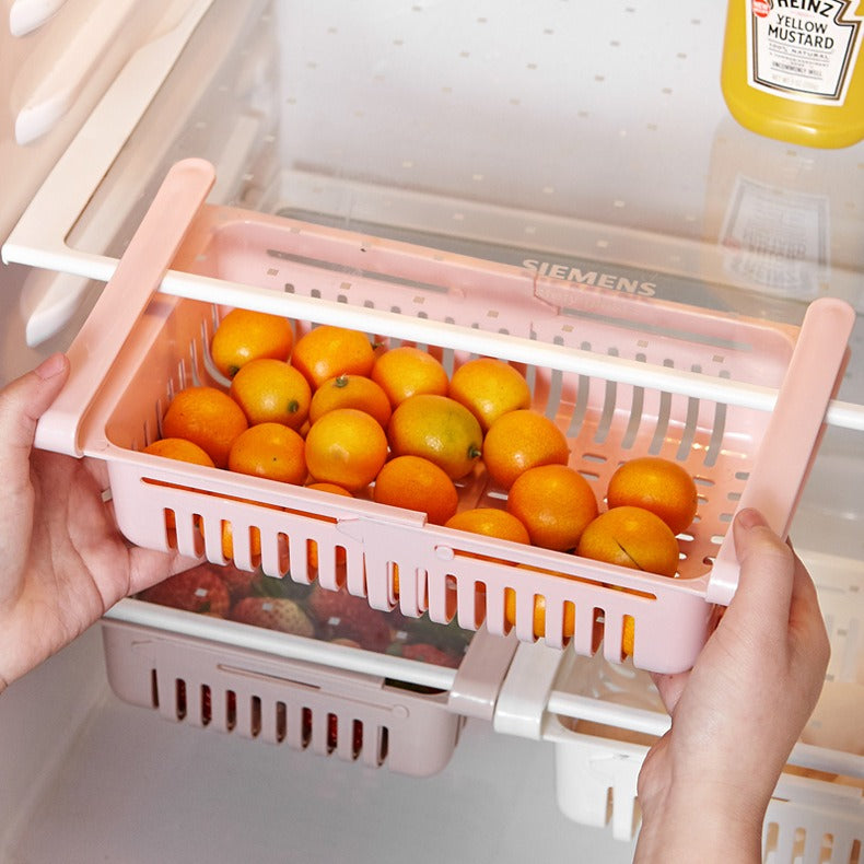 Retractable Refrigerator Divider Organizing Storage Rack