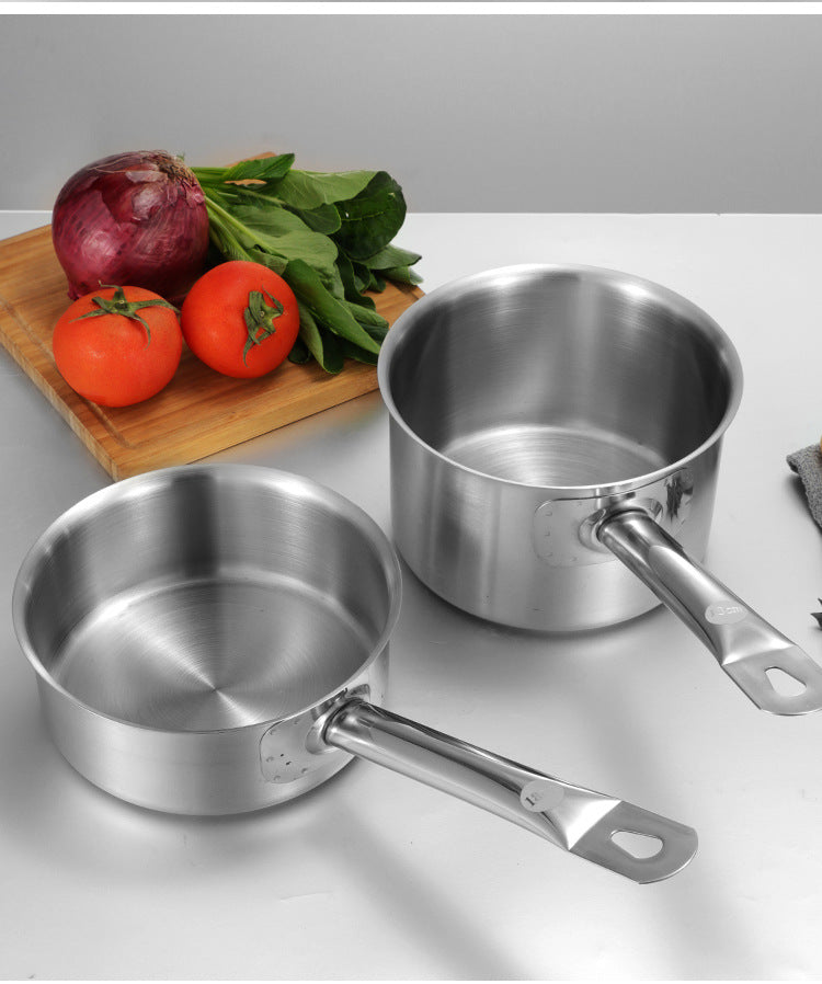 Stainless steel single handle sauce pot