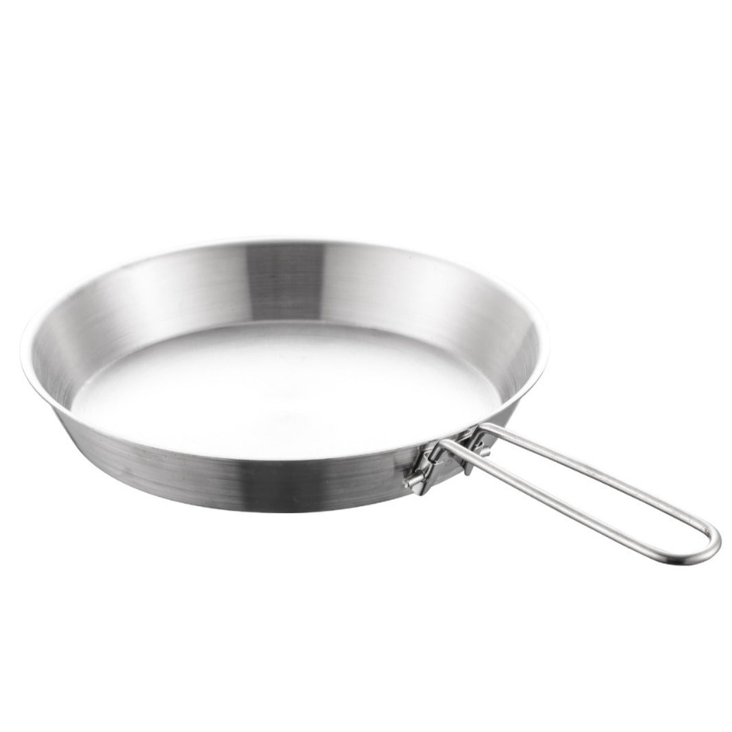 stainless steel  flat bottomed frying pan